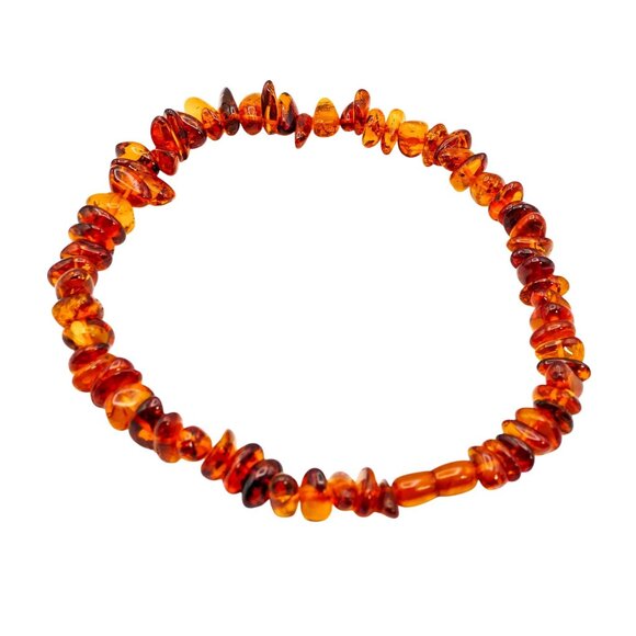 Vintage Honey Cognac Baltic Amber Graduated Necklace 18.5 Inches - Picture 5 of 6